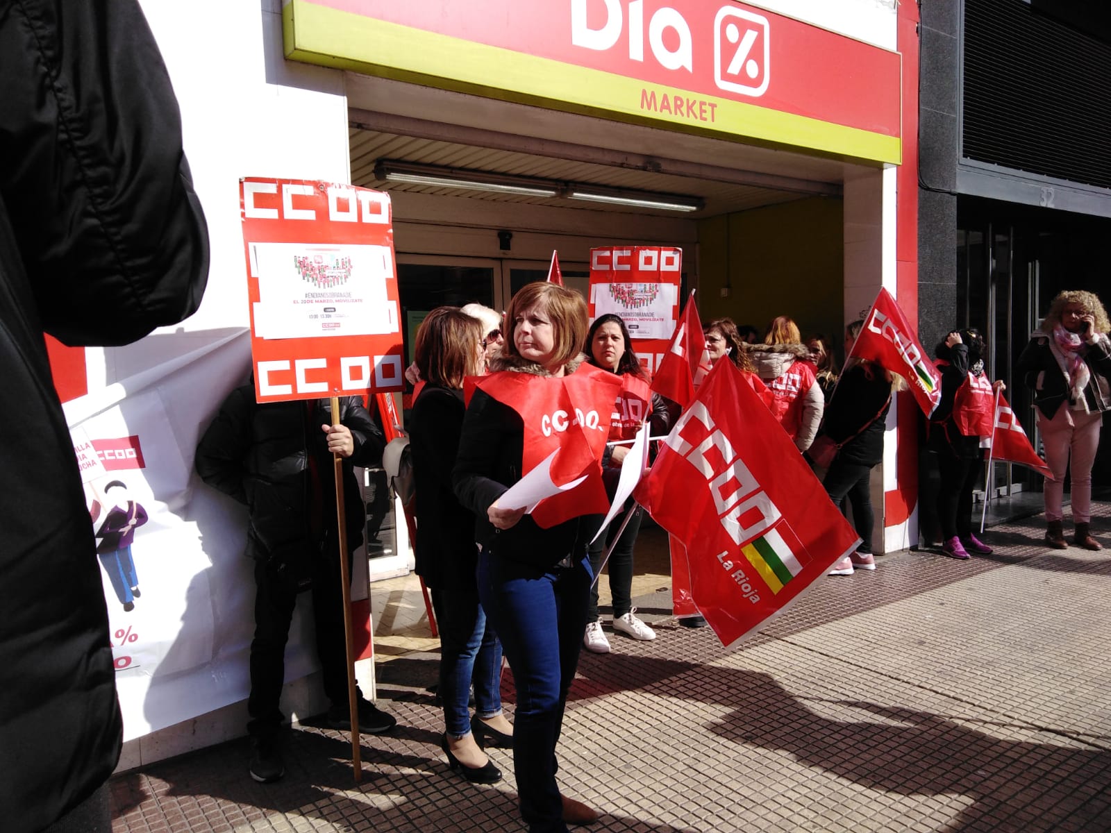 Huelga en Supermercados Dia en La Rioja